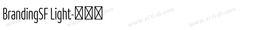 BrandingSF Light字体转换